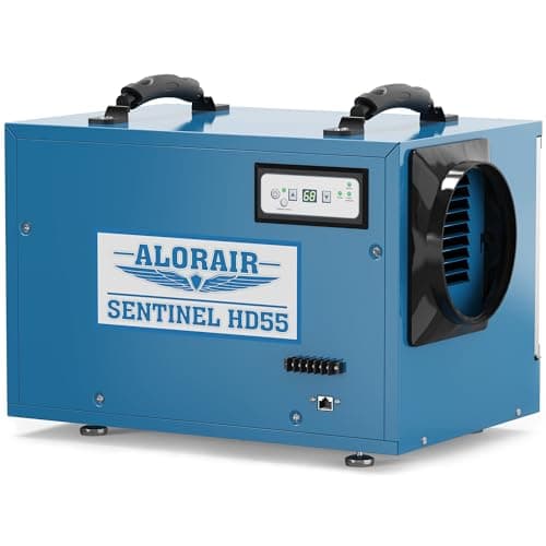 ALORAIR Commercial Dehumidifier 113 Pint, with drain Hose for Crawl Spaces, Basements, Industry Water Damage Unit, Compact, Portable, Auto Defrost, Memory Starting, 5 Years Warranty, Sentinel HD55