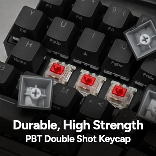 BAROCCOMiSTEL MiSTEL MD600 Alpha BT RGB, Split Keyboard, Ergonomic Mechanical Keyboard, 60%, PBT Double Shot Keycap (Transparent), Bluetooth5.0, Mac/Windows OS Compatible -Gateron G Pro Brown 9