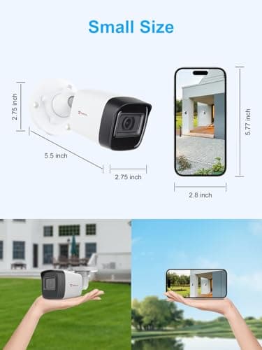 Anpviz 5MP Security Camera Outdoor, 4-in-1 (TVI/AHD/CVI/CVBS) Analog CCTV Bullet Wired Camera, Surveillance Camera with 2.8mm Lens,100ft IR Night Vision, IP67 Waterproof, DVR Camera for Home Security 6