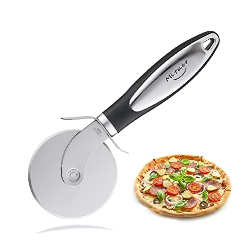 Pizza Cutter Wheel，Mituer 8.2 inch Super Sharp Pizza Cutter, Pizza Slicer With Non-Slip Handle, Stainless Steel Pizza Wheel Cutter, Dishwasher Safe