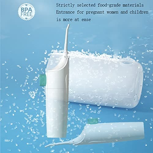 Cordless Water Dental Flosser Non-Electric Simple Operation, Oral Irrigator Portable Affordable for Home & Travel, Tonsil Stone Remover Safe for Pregnant Women and Children (White) 7