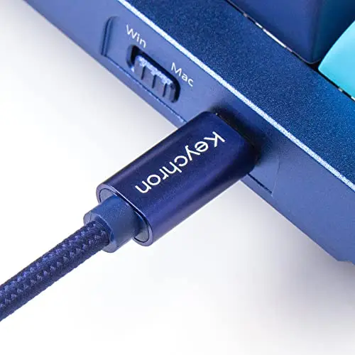 Keychron Q2 Wired Custom Mechanical Keyboard, QMK/VIA Programmable Macro, Full Aluminum, Hot-Swappable Gateron G Pro Blue Switch, 65% Layout Double Gasket Compatible with Mac and Windows - Blue 6