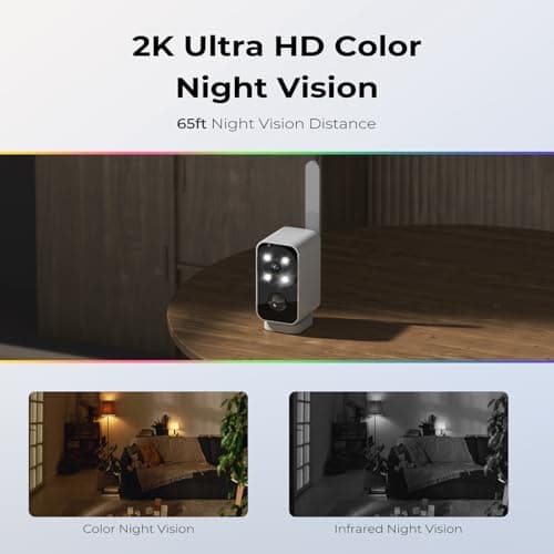 SEHMUA Cellular Security Camera, No WiFi Needed, 180° Auto Pan, Portable Outdoor&Indoor, Pre-Installed 4G LTE SIM Card, Solar Powered, PIR Motion Alerts, 2K Color Night Vision 5