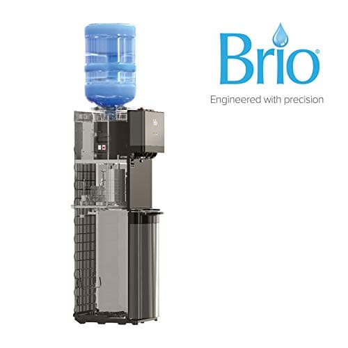 Brio Limited Edition Top Loading Water Cooler Dispenser - Black Stainless Steel - Hot & Cold Water, Child Safety Lock, Holds 3 or 5 Gallon Bottles - UL/Energy Star Approved 6