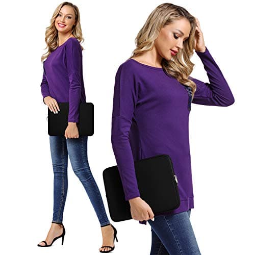 CCPK Laptop Sleeve Case 13.3 inch for MacBook Air 13 inch Mac Book Pro 14 inch M5 2025 A3434 M4 M3 M2 M1 Computer Laptop Protective Sleeve Carrying Case Cover Bag Skin 13-14 inch Accessories, Black 8