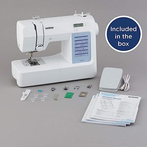 Brother CS5055 Computerized Sewing Machine, 60 Built-in Stitches, LCD Display, 7 Included Feet, White 6