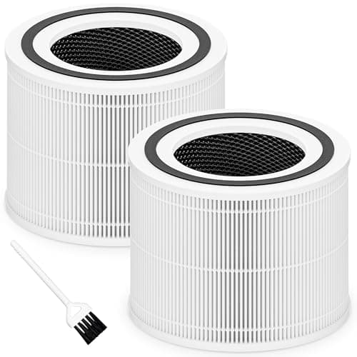 Core 300 Replacement Filter for LEVOIT Core 300, Core 300S and Core 300-P Air Purifier, 3-in-1 H13 True HEPA Filter Replacement, Compared to Part # Core 300-RF, 2 Pack, White