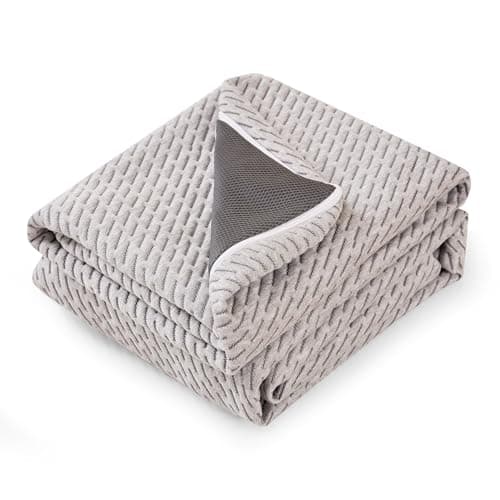 CHUN YI 2 Inch Mattress Topper Cover (Cover Only) Queen Size, Breathable Mattress Topper Protector with Zipper and Straps, Removable and Washable Foam Mattress Topper Cover