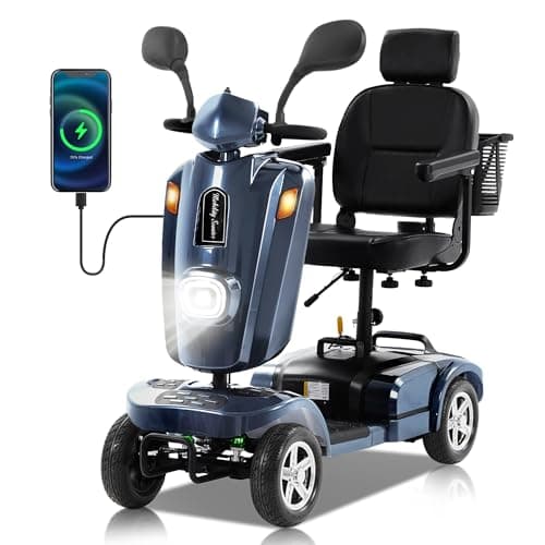 MobiCyc Heavy Duty Mobility Scooter for Adults & Seniors, 500W Motor, 16/26 Miles Long Range, 400 LBS Capacity, 10" All-Terrain Tires, Electric Scooter with Windshield & Suspension