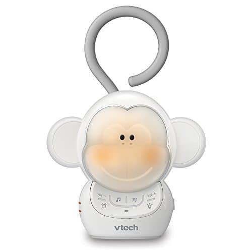 VTech Communications BC8211 Myla The Monkey Baby Sleep Soother with a White Noise Sound Machine Featuring 5 Soft Ambient Sounds, 5 Calming Melodies & Soft-Glow Night Light, 1 Count (Pack of 1)