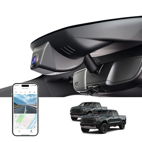 KBSYNT 4K Dash Cam for Chevy Silverado 1500 2022-2026 2500 HD/3500 HD 2024-2026 (6 or 8 Vents),WT RST LTZ Custom Trail Boss High Country ZR2,2160P Video,WiFi & APP,64GB Card