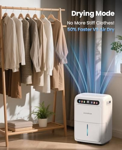 52 Pint Basement Dehumidifier with Drain Hose, 3.3ft, Dehumidifier for Bedroom and Bathroom, Most Efficient Energy Star 2024, 6L Water Tank, Maximum Applicable Area 4500 Sq.Ft 6