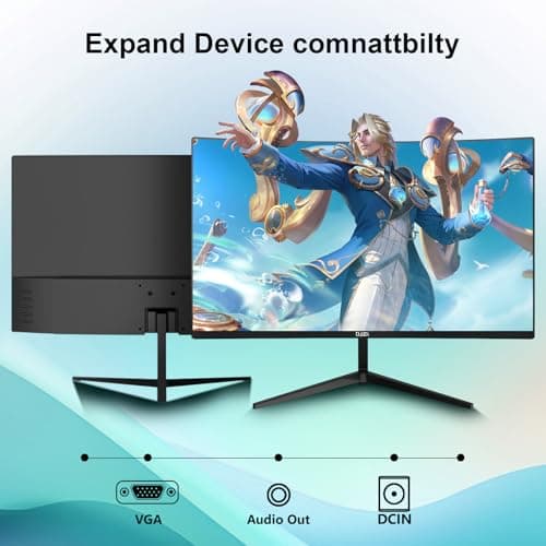 DJiEX 24 inch Curved Monitor FHD 1920x1080p 100Hz Refresh Rate 16:9 Aspect Ratio Ergonomic Tilt Home Office Gaming Monitor Sync Visual Experience for Work & Play Support Wall Mount Install（75 * 75mm） 9
