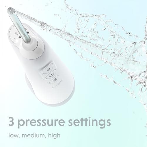 Ordo Water Flossers for Teeth, Cordless IPX7 Waterproof Oral Irrigator, 3 Pressure Settings, Portable, Rechargeable Electric Sonic Flosser, Dental Professional Recommended, White 7