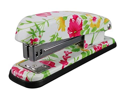 VIBRANZ-LAB Cute Heavy Duty Stapler for Home Office Supplies Standard Pretty Floral Staplers for Desk Cute Office Products Small Hand Stapler Desktop Stapler School Crafting Supplies Mini Stapler