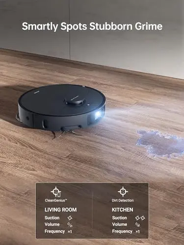 DREAME X40 Ultra Robotic Vacuum with Removable & Liftable Mop, 12,000Pa Suction, Side Brush Extensive Cleaning, 158°F Mop & Washboard Self Cleaning, Auto-Empty, Auto Refill, liftable Brushes 8