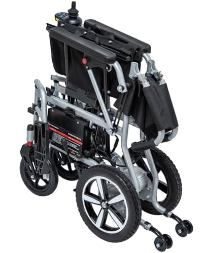 Ulixoria 33 lbs Ultra Lightweight Electric Wheelchair for Adults, Airline Approved Foldable Power Chair with SOS & Mute Button, Portable Motorized Wheelchair with Removable Battery 8