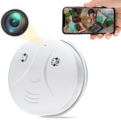 braosusner Camera Smoke Detector WiFi HD 1080P Wireless Small Nanny Cam for Home Surveillance Security Cameras Indoor/Outdoor Wireless