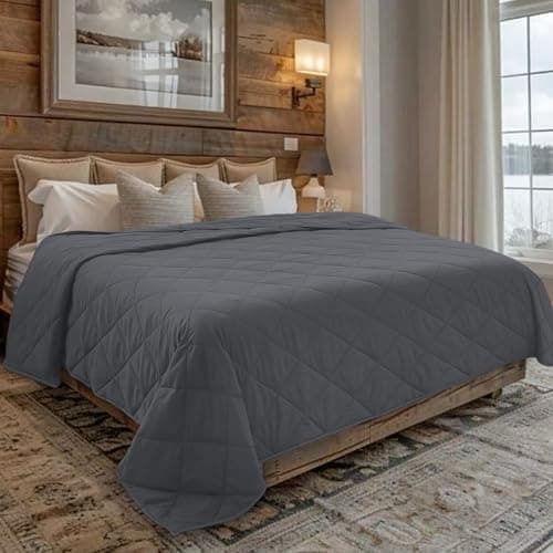 Homesmart Weighted Blanket Queen Size 40 lbs, Extra Heavy Blanket for Adults, 92x88, Grey