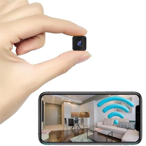 Mini Indoor Security Camera Wireless Home Small Outdoor WiFi Pet Cameras,2025 Upgraded 1296P Tiny Nanny Cam, Wide Angle,Night Vision,Home Indoor Outdoor Camara, No Need WiFi Camaras,For House Security