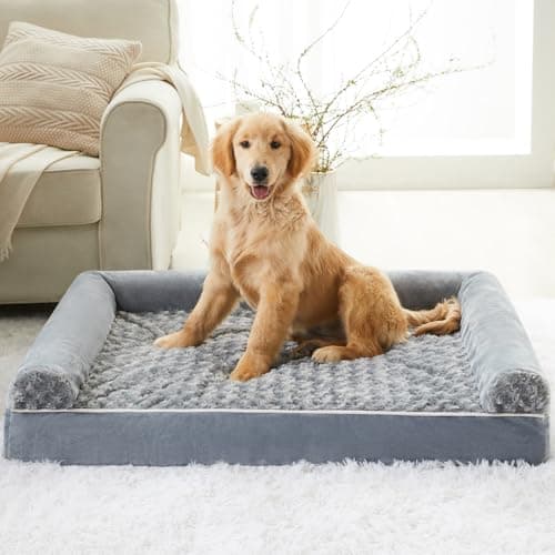 BFPETHOME Dog Beds for Large Dogs, Orthopedic Dog Bed for Medium Large Dogs,Big Waterproof Couch Pet Bed with Removable Washable Cover 8