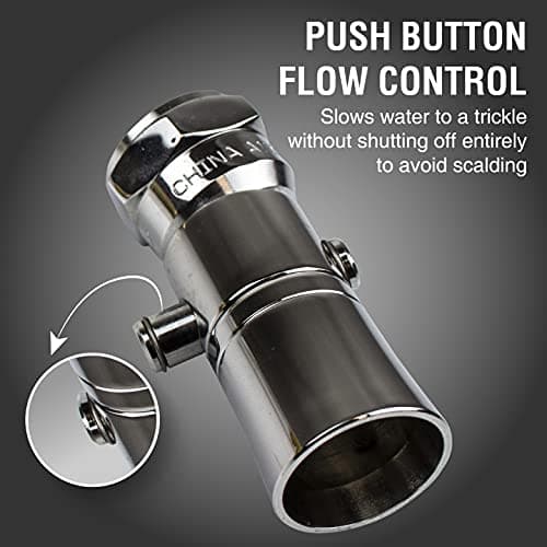 LDR Industries 520 1100CP-18 Water Saving Showerhead with Push Button Flow Control, Chrome Plated Brass 7