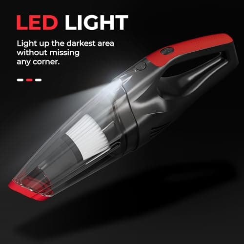 Airmoto Car Vacuum Cleaner High Power with 16 Ft Cord - 12V Portable Handheld Vacuum Cleaner - Dust Buster with Strong Suction - Car Accessories for Women and Men 4