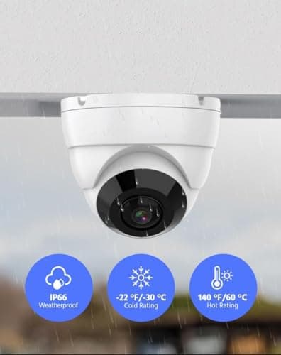 1080P 2MP 180 Degree Wide Angle Analog Coax BNC Dome Security Camera HD-TVI/CVI/AHD/960H Analog 4 in 1 Super Hybrid HD CCTV Surveillance 1.8mm Fisheye Lens Outdoor/Indoor IR Day&Night Vision 5