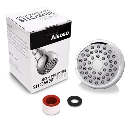 Aisoso High Pressure Shower Head 3 Inches Anti-clog Anti-leak Fixed Showerhead Chrome with Adjustable Swivel Brass Ball Joint for Relaxing and Comfortable Shower Experience 7