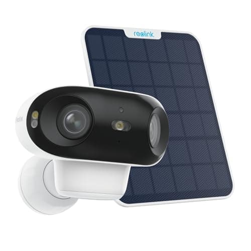 REOLINK 4K Solar Security Cameras Wireless Outdoor, 180° Blindspot-Free View, Spotlight Color Night Vision, 5G/2.4GHz Wi-Fi 6, Smart AI Detection, No Monthly Fee, Local Storage, Argus 4+6W Solar Panel
