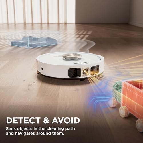 Shark Stratos 2-in-1 Robot Vacuum & Mop with 25+ Hands-Free Features & NeverTouch Self-Cleaning Base, Precision Mapping, Autolift Technology, HEPA Filtration, Edge Detect, AV2700ZE, White (Renewed) 7