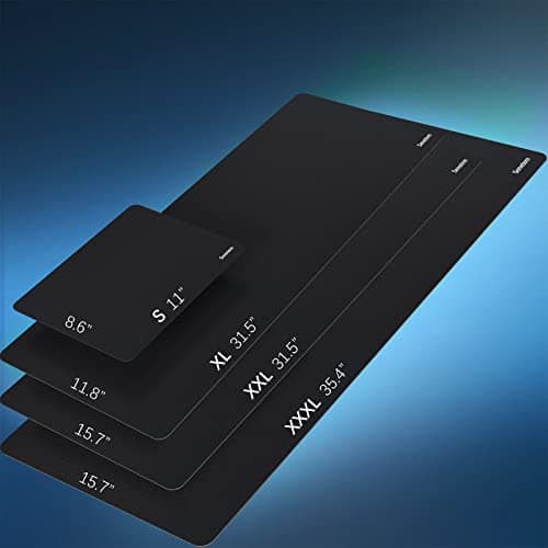 Senetem XXXL Large Mouse Pad, Ultra-Smooth Gaming Mousepad, Non-Slip Rubber Base, Washable Surface Fits Wired & Wireless Mouse – Oversized Big & Long Keyboard Computer Black Mat for Desk, 35.4x15.7 in 6