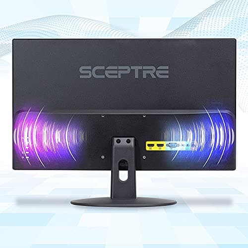 Sceptre 22-Inch 75Hz 1080p LED Monitor HDMI VGA Build-in Speakers, Brushed Black 2019 (E225W-19203S),Metal Black 6
