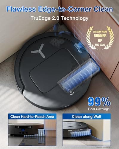 ECOVACS DEEBOT T80 Omni Robot Vacuum and Mop, Instant Self-Cleaning OZMO Roller Mop, TruEdge Deep Cleaning, AI Navigation, 18,000Pa Suction and ZeroTangle 3.0 for Pets and Carpets 7