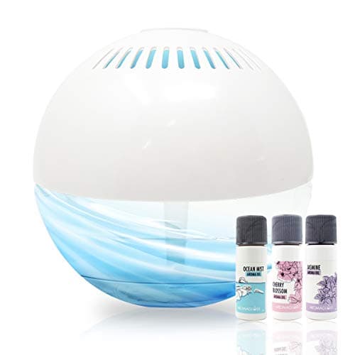 Daiwa Felicity Aroma Globe Air & Room Revitalizer - White Noise Aromatizer Air Washer Machine with Scented Oils, Water Air Revitalizer for Home and Office, with Calming Led Rainbow Led Lights