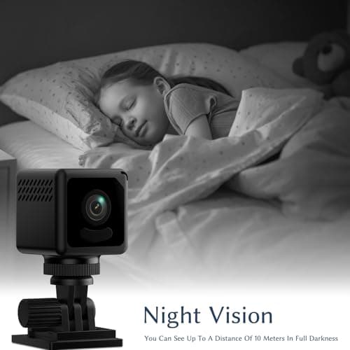 Wireless Indoor 4K Camera Home Security Mini WiFi Cameras Small Outdoor HD Cameras Body Small Outdoor Camara Micro Nanny Cam Pet Dog Tiny Cams Babysitter House Camara Room Cams No Need Wifi Camera 9