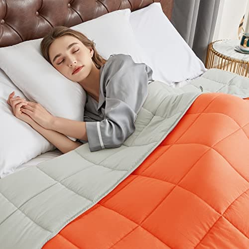 CYMULA Weighted Blanket for Adults (15lbs 60"x80" Queen Size) - Cooling Breathable Heavy Blankets for Summer Winter - Ultra Microfiber Soft Comfort Throw with Glass Beads - Gifts for Men/Women