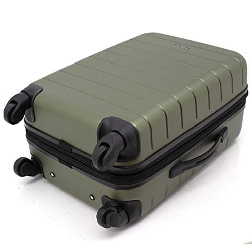 Wrangler Smart Spinner Hardside Luggage, 22-Inch Carry-On, Olive Green 6