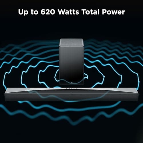 TCL Q75H 5.1.2 Surround Sound Bar with Wireless Subwoofer for Smart TV | Dolby Atmos DTS:X Auto Calibration | 620W Power Bluetooth Home Theater Speaker | App Control & Remote Control | Latest Model 5