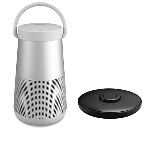 Bose SoundLink Revolve+ (Series II) Bluetooth Speaker, Portable Speaker with Microphone, Triple Black with Charging Cradle (Silver)