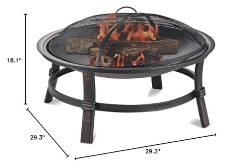 Endless Summer WAD15121MT Brushed Copper Wood Burning Outdoor Firebowl 6