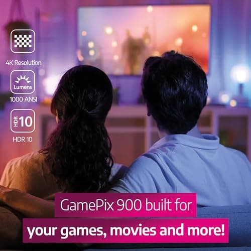 Philips, GamePix 900, 4K projector, resolution 3840 x 2160 pixels, latency of 6 ms with refresh rate of 240 Hz, 1000 lumens, ANSI, WiFi 6, black. 8