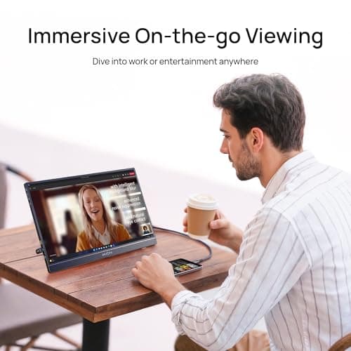 ARZOPA 16.1" Portable Monitor, 100% sRGB FHD 1080P Kickstand Portable Laptop Monitor High Color Gamut Display IPS Eye Care Screen for High-end Office & Entertainment -Z1C 8