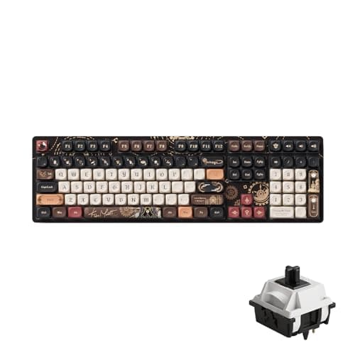 Akko Wireless Gaming Keyboard The Lord of Mysteries 5108B Plus Hot-Swappable Tri-Mode Mechanical Keyboard RGB Backlight, Piano Pre Lubed Switch