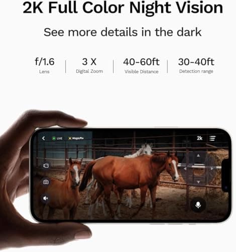 LongPlus No WiFi Security Camera, 4G LTE Cellular Security Camera with SIM Card, 2K Solar Outdoor Cam Wireless, 360° View, Color Night Vision, Motion&Siren Alarm, Smart AI Detection 6