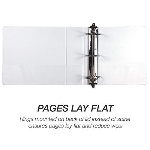 Samsill Durable 4 inch 3 Ring Binder, D Ring Binder, 100% Recycled Chipboard, White, 2 Pack 7