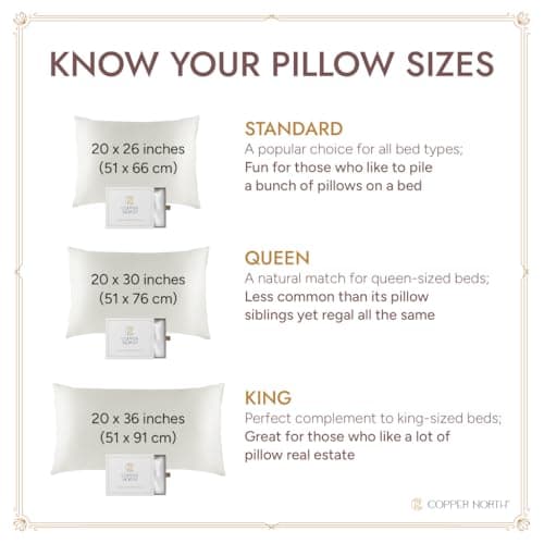 Copper Infused Pillowcase 100% Pure Silk | 22 Momme Mulberry Silk | Clearer Skin & Smoother Hair, Anti-Acne, Anti-Aging, Naturally Cooling (Standard, Ivory White) 7