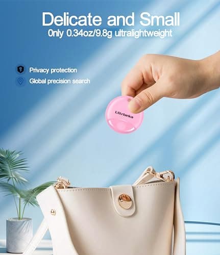 Ultrbeka Tag 4 Pack Air Tracker Work with Apple Find My (iOS only), Item Locator i Tag, Waterproof Mini Trackers for Bags, Luggage, Package, Comes with 4 Keyrings, Black and White 7