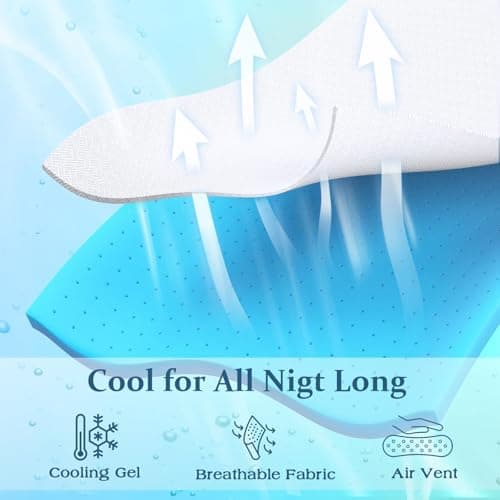 Airensky 2 Inch Memory Foam Mattress Topper, Cooling Gel Infused High Density Twin (39"x75") Topper with Removable Skin-Friendly Cover, Bed Topper for Pressure Relief Back Pain, CertiPUR-US Certifie 5