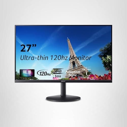Acer SB273 G0bi 27" IPS Full HD (1920 x 1080) Ultra-Thin Zero-Frame Gaming Office Monitor | Adaptive-Sync Support (FreeSync Compatible) | Up to 120Hz Refresh | 1ms (VRB) | Tilt | HDMI & VGA Ports 14